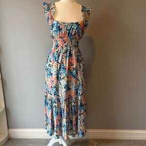 Abercrombie & Fitch Floral Ruffle Maxi Dress